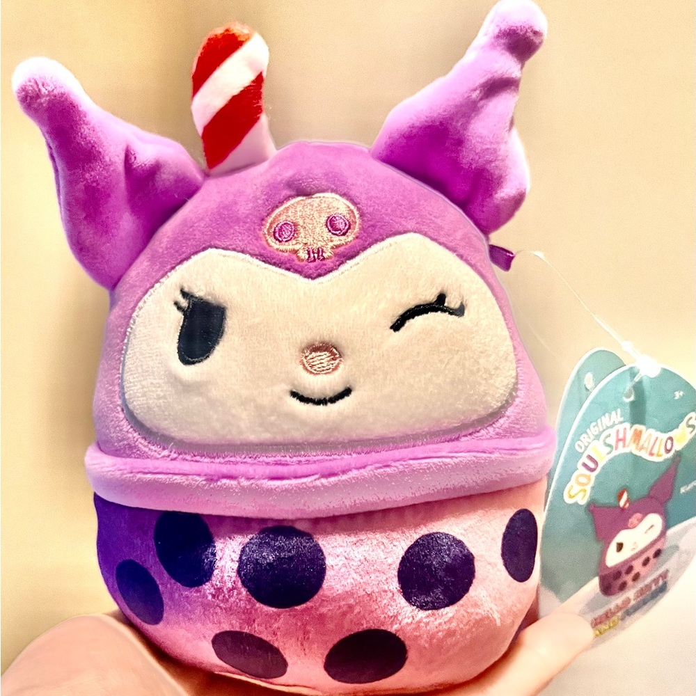 NWT Kuromi Boba Tea Sanrio Hello Kitty & Friends 5" Squishmallow